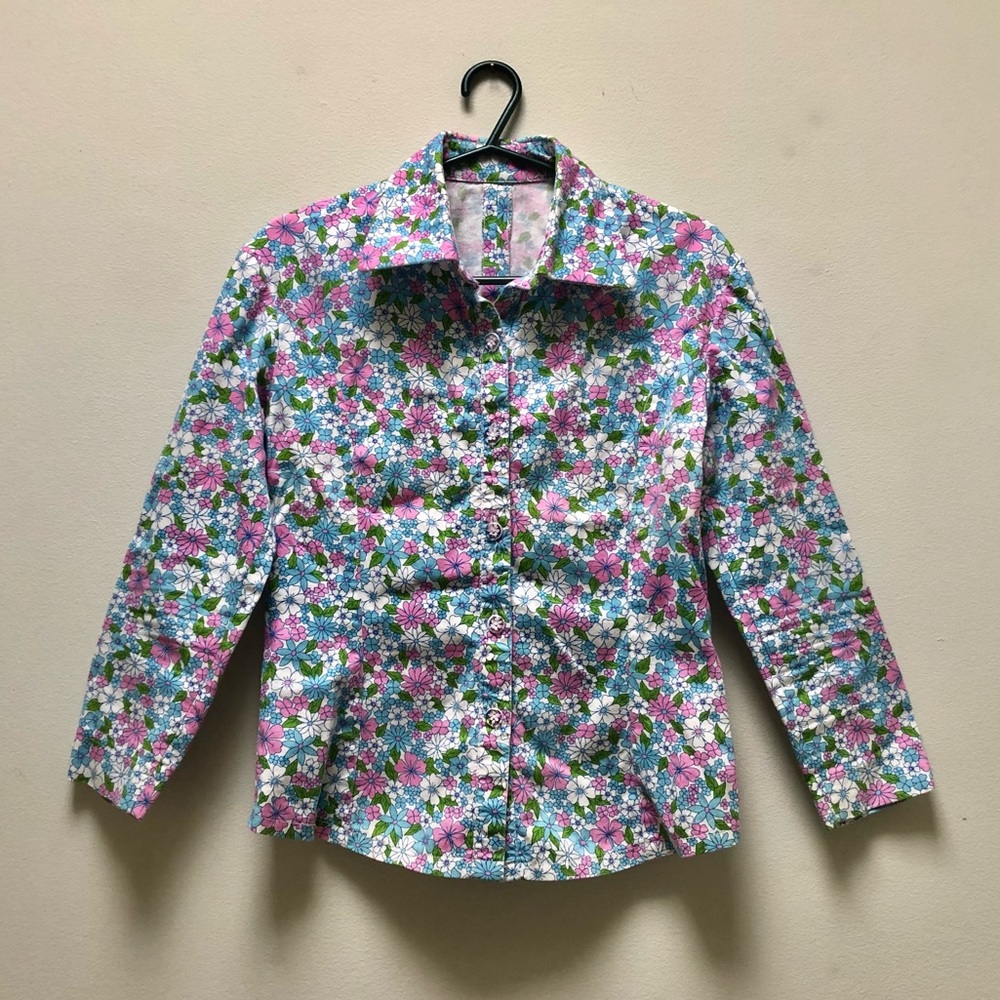 Floral Button Down Collared Shirt